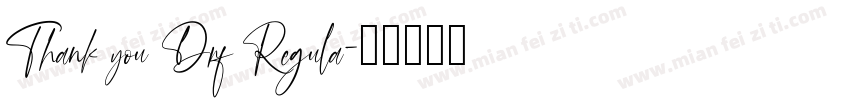 Thank you Drf Regula字体转换